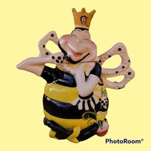 **Make Offer** Rare Whimsical Heather Goldminc Bumble Bee Tea Pot